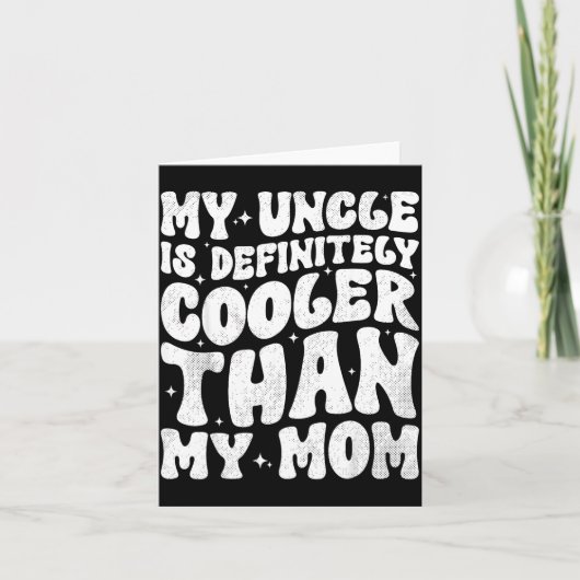 Carte Mon oncle est définitivement plus cool que ma mère (Devant)