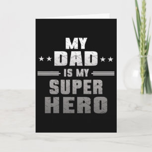 Carte Mon papa est mon super héros papa fête des pères