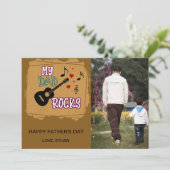 Carte Mon papa Rocks -Carte photo de Fête des pères (Debout devant)