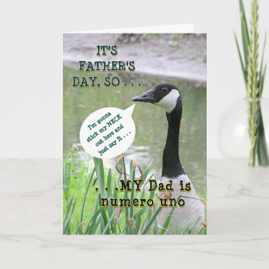 Carte "Mon Père Est Numero Uno" /Bonne Fête des pères (Devant)