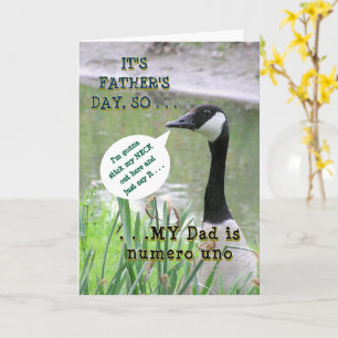 Carte "Mon Père Est Numero Uno" /Bonne Fête des pères