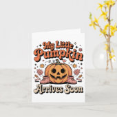 Carte Mon Petit Citrouille Arrive Bientôt Halloween Ence (Fleur jaune)