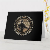 Carte Mon Petit-Fils A Ton Dos Fier Armée Mimi Militaire (Fleur jaune)