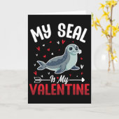 Carte Mon phoque est mon Valentin Mignons amateurs d'ani (Fleur jaune)