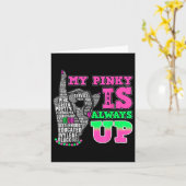 Carte Mon Pinky Est Toujours En Haut Aka Noir Histoire M (Fleur jaune)