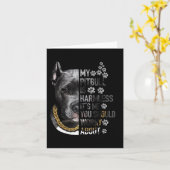 Carte Mon Pitbull est sans danger C'est moi que tu devra (Fleur jaune)