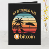 Carte Mon Plan De Retraite Bitcoin Plage Coucher De Sole (Fleur jaune)