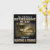 Carte Mon plan de retraite Chasse Chasse Chasseurs de pê (Fleur jaune)