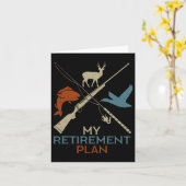 Carte Mon plan de retraite Chasse Chasse Pêche Chasseur (Fleur jaune)