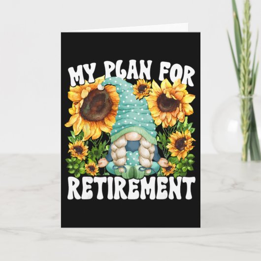 Carte Mon Plan De Retraite Gnome Graphique Pour Femmes E (Devant)