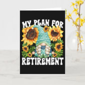 Carte Mon Plan De Retraite Gnome Graphique Pour Femmes E (Fleur jaune)