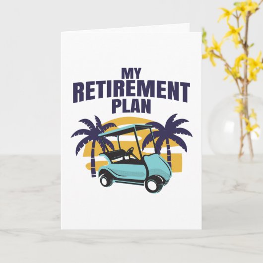 Carte Mon plan de retraite Golf (Fleur jaune)