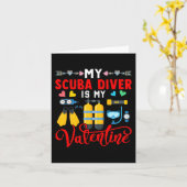 Carte Mon plongeur est mon valentin Jolis cœurs assortis (Fleur jaune)