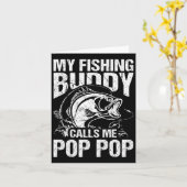 Carte Mon pote de pêche m'appelle Pop Pop Fête des Pères (Fleur jaune)