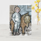 Carte Mon premier animal de compagnie #4 - Blanc à l'int (Fleur jaune)