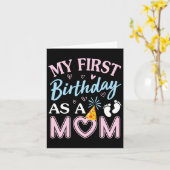 Carte Mon Premier Anniversaire En Tant Que Maman Joyeux  (Fleur jaune)