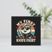 Carte Mon premier combat au couteau - Hamster cool (Debout devant)