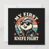 Carte Mon premier combat au couteau - Hamster cool (Dos)
