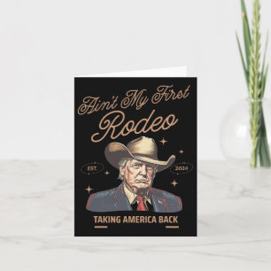 Carte Mon premier cow-boy Trump en rodéo qui ramène l'Am