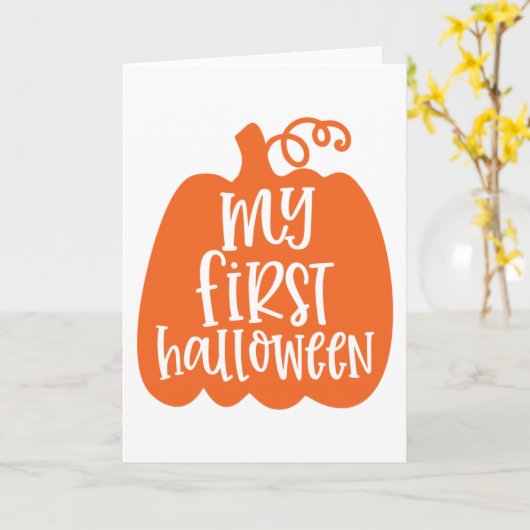 Carte Mon premier Halloween (Fleur jaune)