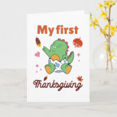 Carte Mon premier jour de Thanksgiving (Fleur jaune)