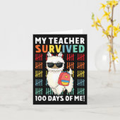 Carte Mon Professeur A Survécu 100 Jours De Moi 100E Jou (Fleur jaune)