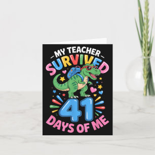 Carte Mon professeur a survécu 41 jours de moi 41e jour