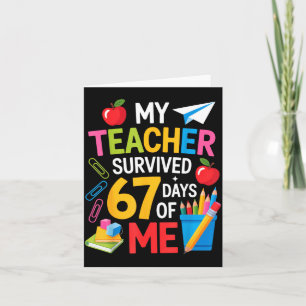 Carte Mon professeur a survécu 67 jours de moi La fête d