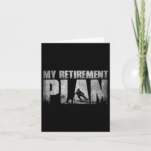 Carte Mon Régime De Retraite Est Snowboard Drôle Retrait (Devant)