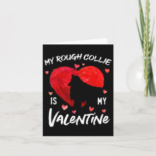 Carte Mon Rough Collie est mon cœur de la Saint-Valentin