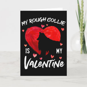 Carte Mon Rough Collie est mon cœur de la Saint-Valentin