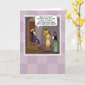 Carte Mon Royaume drôle pour un anniversaire de cheval (Fleur jaune)