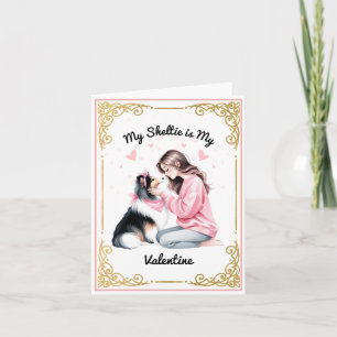 Carte Mon Sheltie est mon Saint-Valentin
