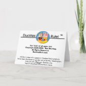 Carte Mon soleil ! (Dos)