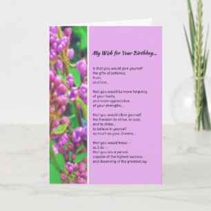 Carte Mon Souhait Pour Ton Anniversaire...