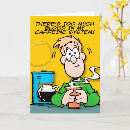 Carte Mon système de caféine (Fleur jaune)