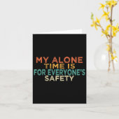 Carte Mon temps seul est pour la sécurité de tous Maman  (Fleur jaune)