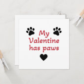 Carte Mon Valentin a des pattes (Devant/Arrière en situation)