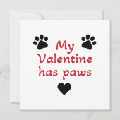 Carte Mon Valentin a des pattes (Devant)