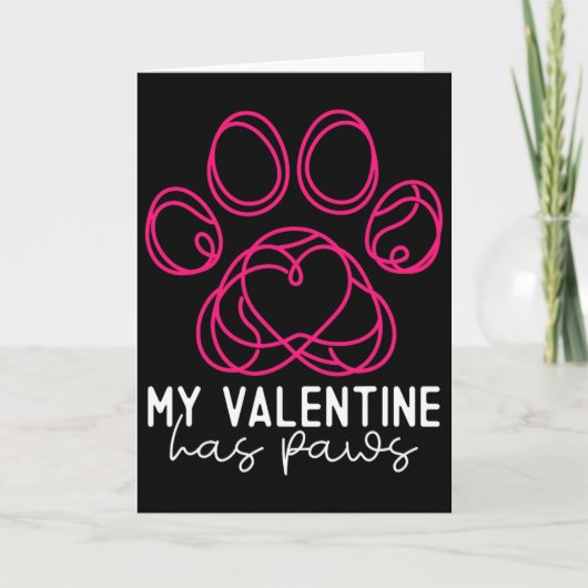 Carte Mon Valentin a des pattes - Amusing pour les amour (Devant)