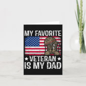 Carte Mon vétéran préféré est mon père Armée Vétéran mil (Devant)