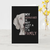 Carte Mon Weimaraner est Famille (Fleur jaune)