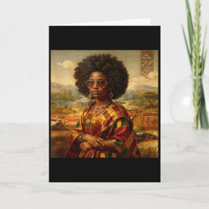 Carte Mona Lisa afro-américaine d'histoire noire