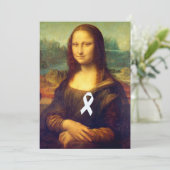 Carte Mona Lisa Au Ruban Blanc (Debout devant)