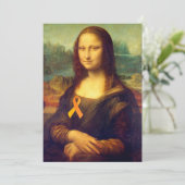Carte Mona Lisa Au Ruban Orange (Debout devant)