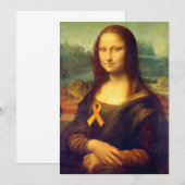 Carte Mona Lisa Au Ruban Orange (Devant / Derrière)
