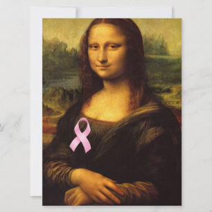 Carte Mona Lisa Au Ruban Rose