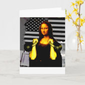 Carte Mona Lisa avec KettleBells (Fleur jaune)