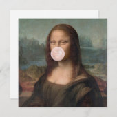 Carte Mona Lisa Blown Pink Buble gomme (Devant / Derrière)