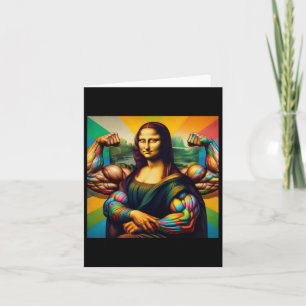 Carte Mona Lisa Bodybuilding Funny Cadeau 2